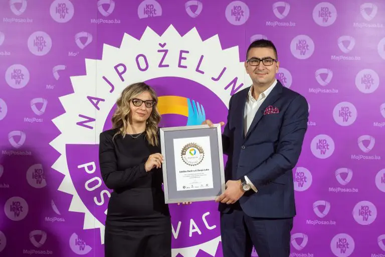 Addiko banka Banja Luka najpoželjniji poslodavac u finansijskom sektoru Republike Srpske