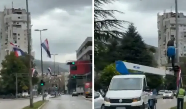 Stotine zastava tzv. Herceg-Bosne okačene u Mostaru uoči izbora