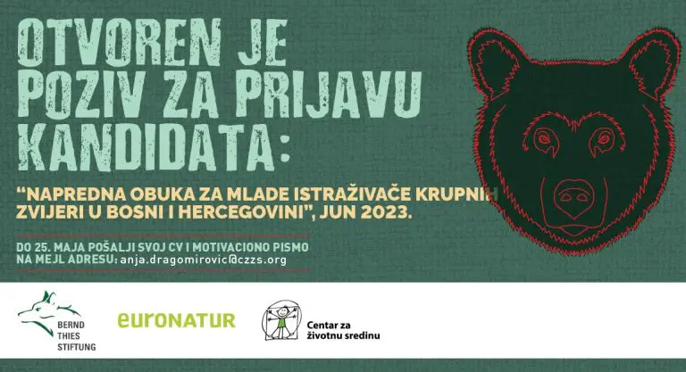 Otvoren poziv za obuku za istraživače krupnih zvijeri