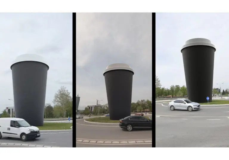 Urnebesna instalacija: Šolja kafe u kružnom toku u Banjaluci