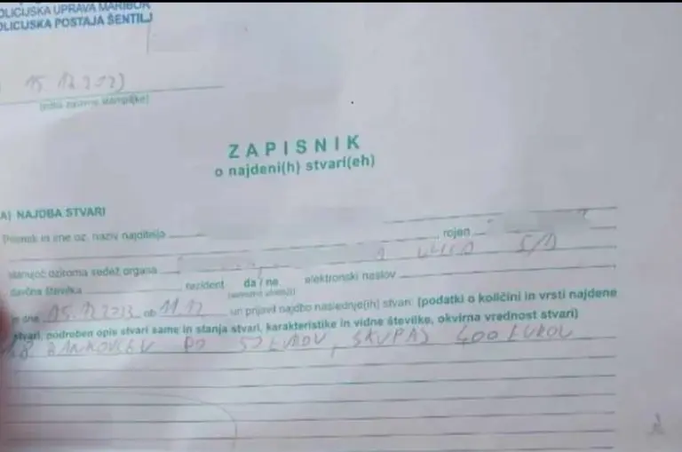 Na poštenju mu čestitala policija: Vozač kamiona iz BiH pronašao veću sumu novca u Sloveniji