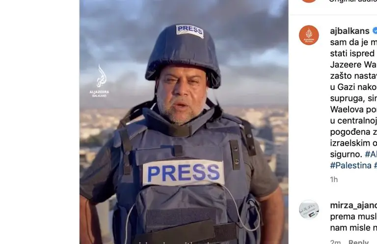 Novinar Al Jazeere kojem je u Gazi ubijena porodica vratio se pred kamere