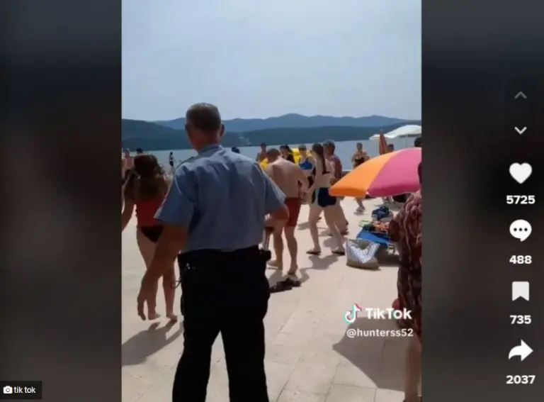 VIDEO  Igrali kolo na plaži u Neumu, policija im pokvarila zabavu