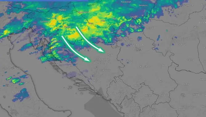 Padavine sa sjevera Evrope stižu u BiH: Oglasili se meteorolozi, evo gdje se očekuje snijeg