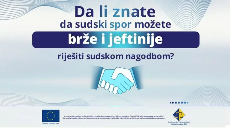 Sudska nagodba – brži i jeftiniji način rješavanja sudskih sporova
