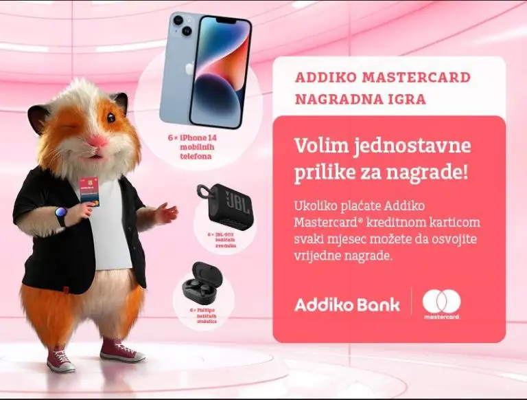Ako imate Addiko Mastercard kreditnu karticu, do 31. jula imate i priliku za vrijedne nagrade