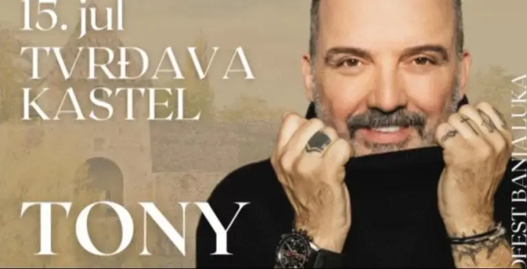 Vikend Fest: Koncert Tonija Cetinskog 15. jula na banjalučkoj tvrđavi Kastel