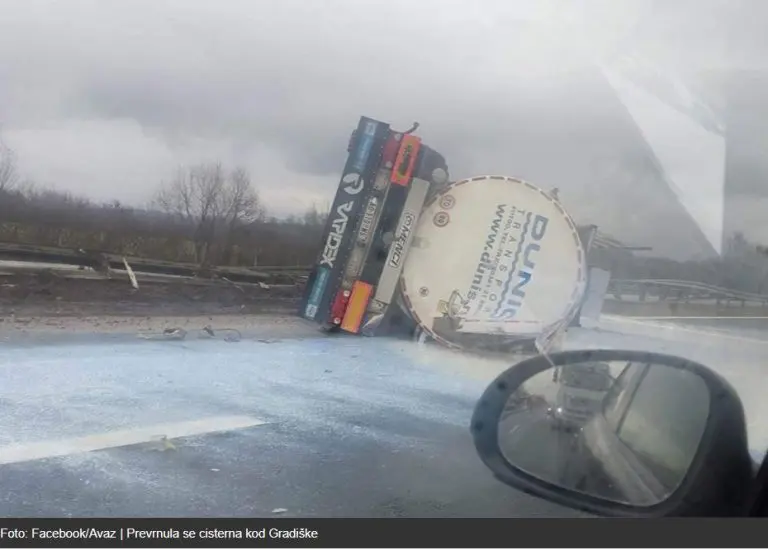Prevrnula se cisterna kod Nove Gradiške