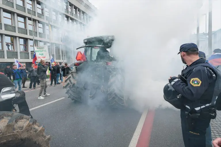 Protest poljoprivrednika u Sloveniji