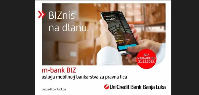 BIZnis na dlanu: UniCredit mBank BIZ – nova usluga mobilnog bankarstva za pravna lica