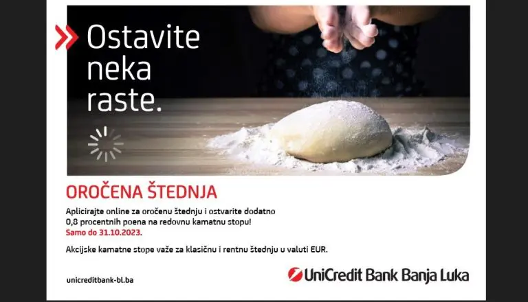 Posebna ponuda UniCredit oročene štednje u evrima Dodatnih 0,8 procentnih poena na redovnu kamatnu stopu