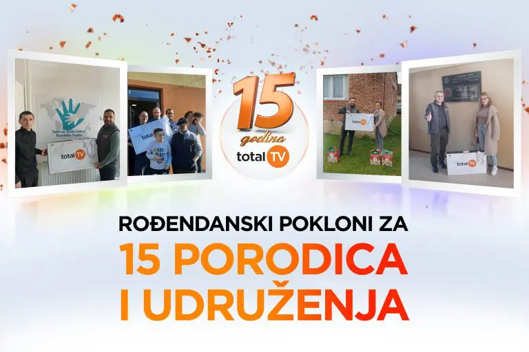 Rođendanski pokloni za 15 porodica i udruženja povodom 15 godina TOTAL TV u Bosni i Hercegovini