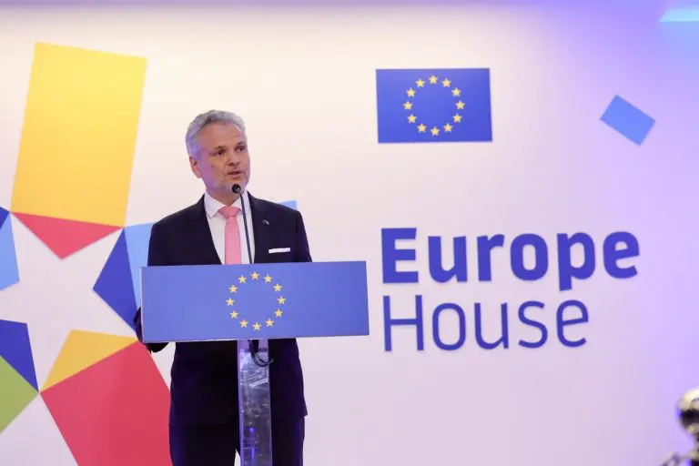 Govor ambasadora EU Johanna Sattlera povodom obilježavanja Dana Evrope 2023. na otvaranju Kuće Evrope u zgradi Vječne vatre