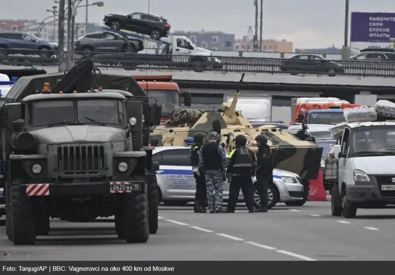 Vagnerovci su 360 kilometara od Moskve koja je blokirana