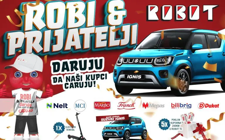 Robot organizuje nagradnu igru „Robi i prijatelji daruju da naši kupci caruju”