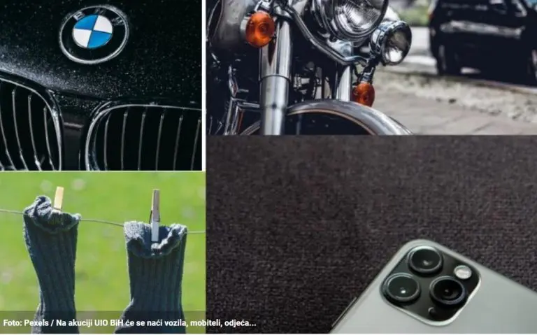 Nova aukcija za građane BiH: Na spisku motocikl od 200 KM, BMW X3 za 10.000 KM…