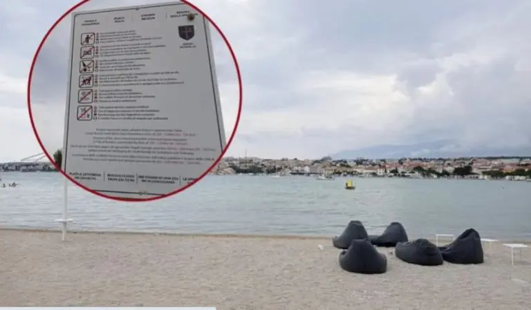 Na hrvatskoj plaži osvanula tabla s pravilima ponašanja: Kazne od 50 do 150 eura