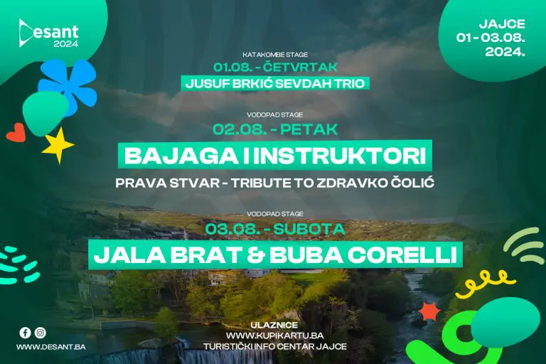 Peti Desant Festival od 1. do 3. augusta u Jajcu