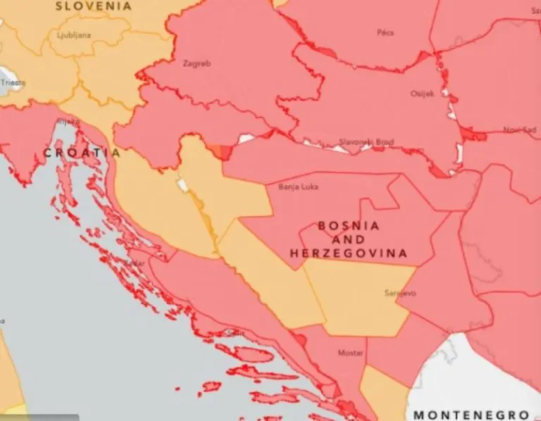 Upozorenje EU Meteoalarma: Ovih šest regija “u crvenom”u utorak u BiH