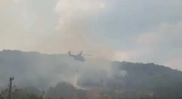 Vatra prijeti kućama: Helikopteri gase vatru na području Bileće!