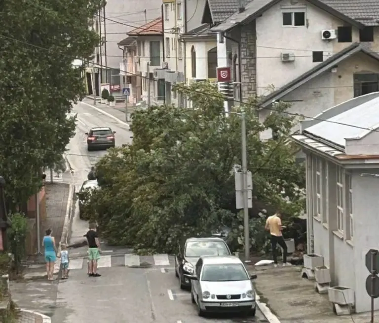 Nevrijeme poharalo Zvornik, vjetar nosio krovove, padalo drveće