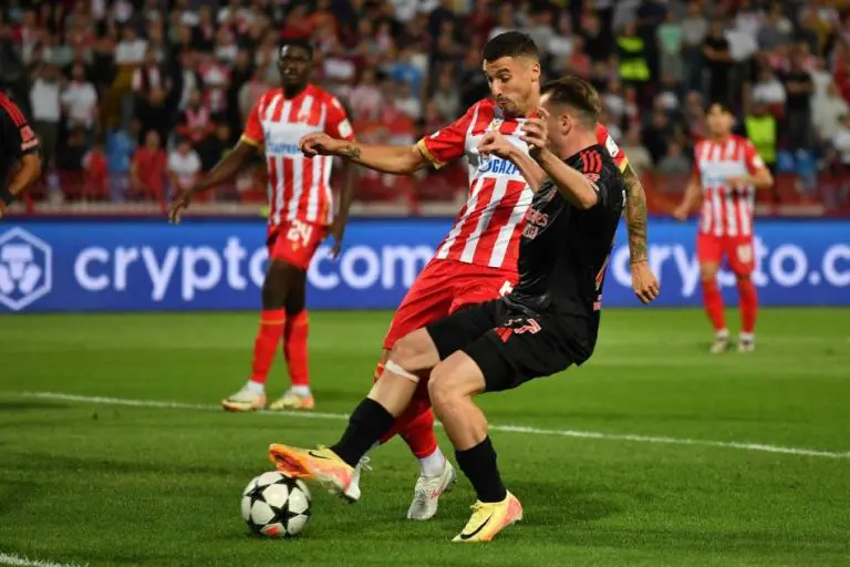 Poraz fudbalera Zvezde od Benfike na startu Lige šampiona