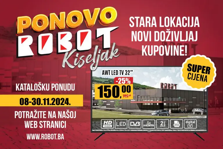 AKCIJA KOJA SE NE PROPUŠTA: ROBOT KISELJAK PONOVO OTVARA SVOJA VRATA