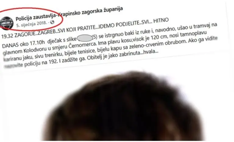Gledajte datume. Hrvati masovno dijele objavu o nestalom dječaku iz 2018. godine