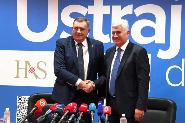 Dodik nakon sastanka sa Čovićem: Nema usvajanja zakona o Sudu BiH i VSTS-u