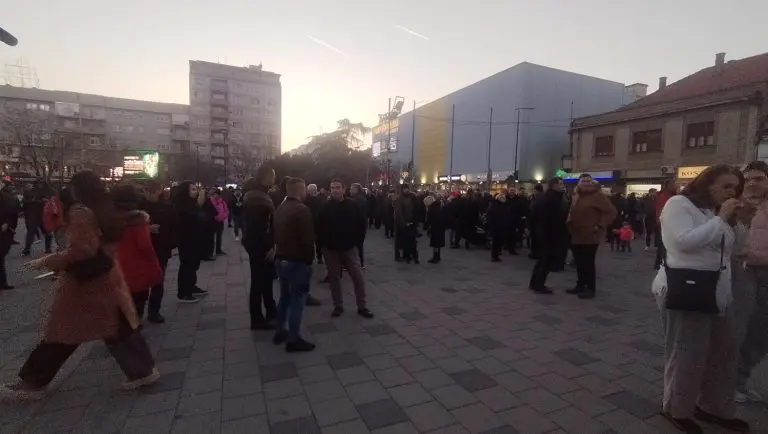 Bijeljina: Održan skup podrške studentima Srbije