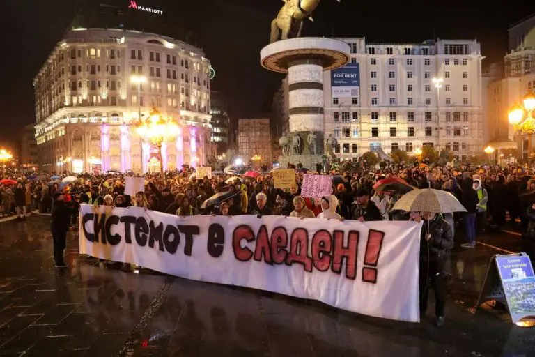 Na protestu u Skoplju zatražena odgovornost za tragediju u Kočanima