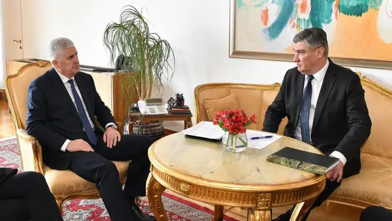Čović razgovarao sa Milanovićem o novom Izbornom zakonu i funkcionisanju institucija