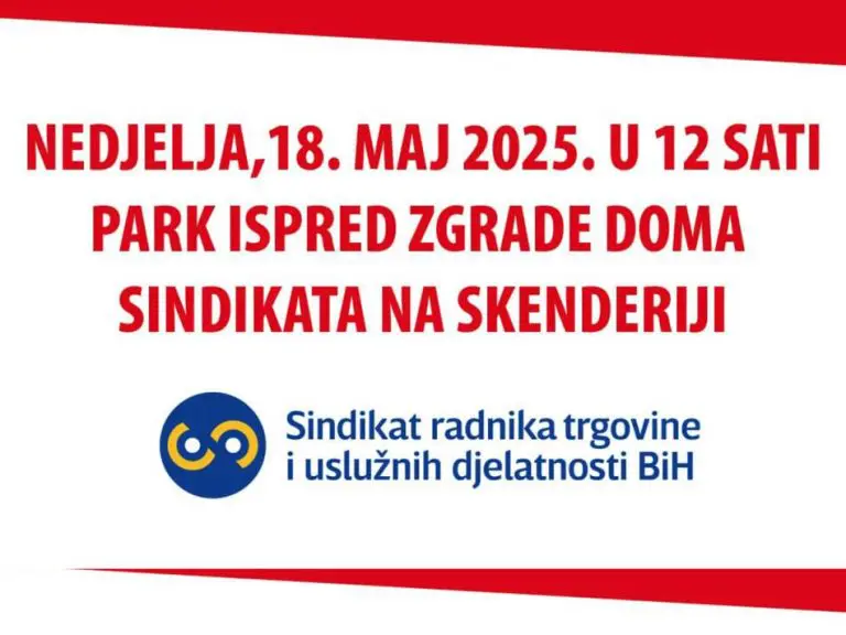 Sutra protest u Sarajevu zbog uvođenja radnih nedjelja