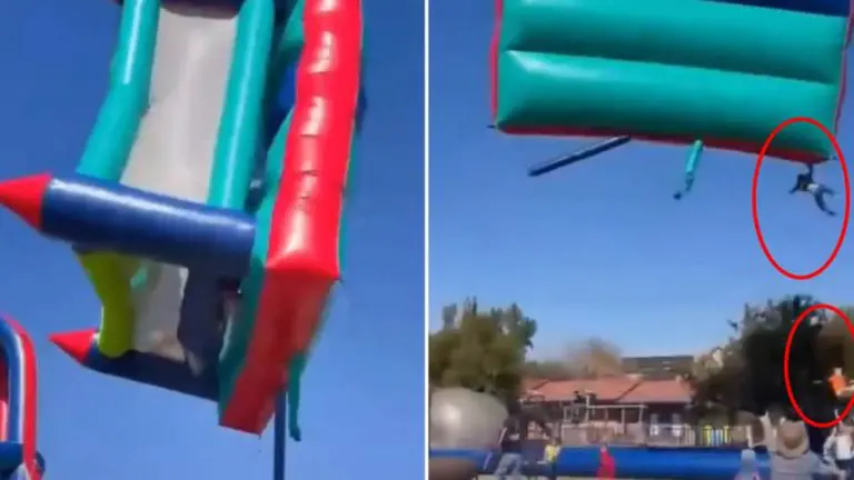 Horor na festivalu: Vjetar odnio dvorac na naduvavanje, djeca padala s visine pred očima roditelja (VIDEO)