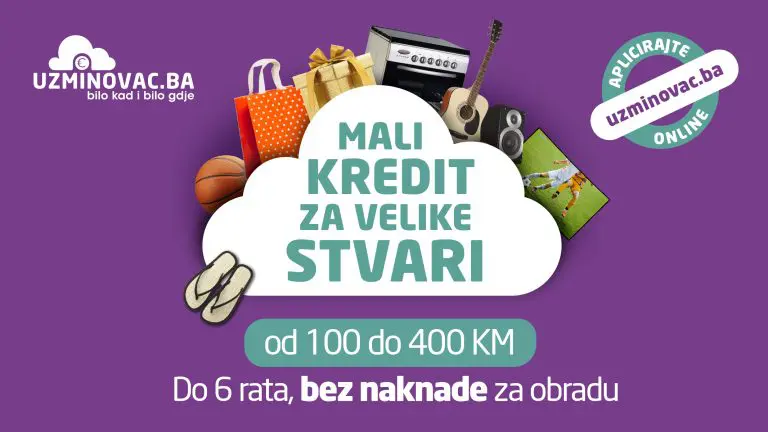 Uzminovac.ba mikrokrediti do 400 KM: Rješenje za sve male i iznenadne troškove