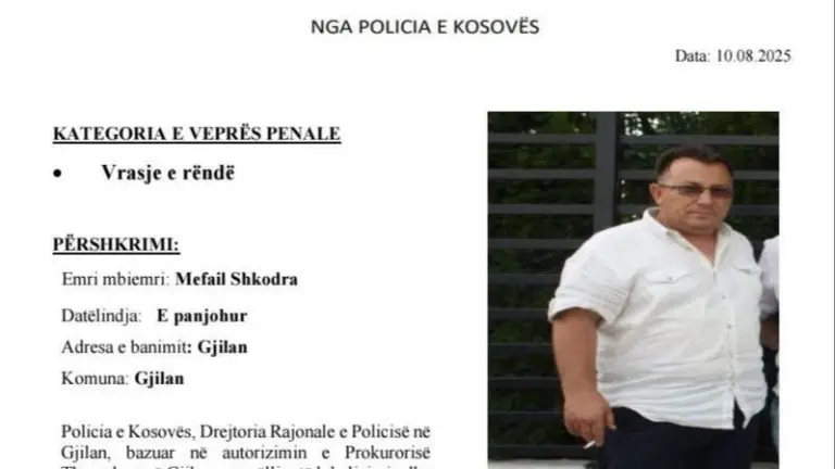 Trostruko ubistvo u Gnjilanu, policija traga za osumnjičenim