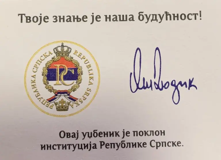 KULT LIČNOSTI? Dodikovo ime na udžbenicima za osnovnu školu u Republici Srpskoj!