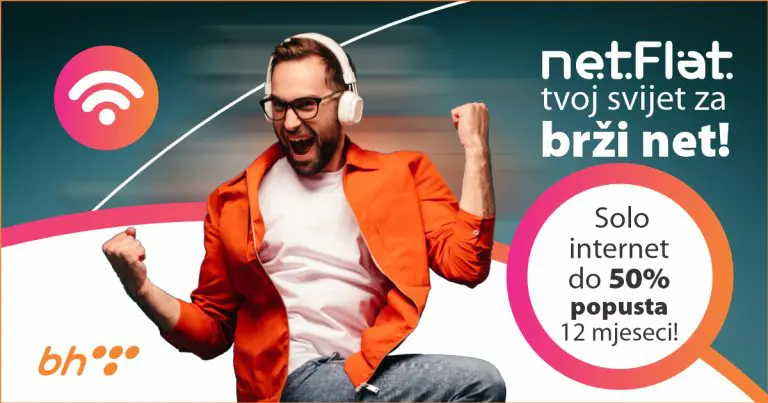 Solo Internet po super cijeni: Ugrabite do 50% popusta na netFlat pakete iz BH Telecoma