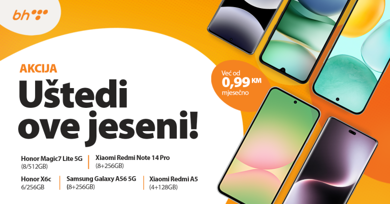 Mobilni telefoni već od 1 KM mjesečno: Sjajna septembarska ponuda u BH TELECOMU