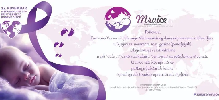 Međunarodni dan prijevremeno rođene djece: Zgrade u Bijeljini večeras u ljubičastoj boji