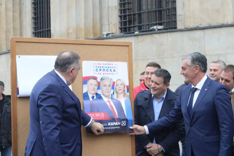 SNSD zalijepio prvi plakat, Karan: Vrijeme da potvrdimo mandat Dodiku