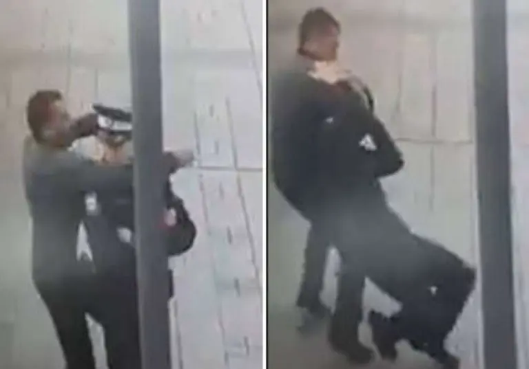 Muškarac brutalno napao policajca ispred Palate Republike (VIDEO)
