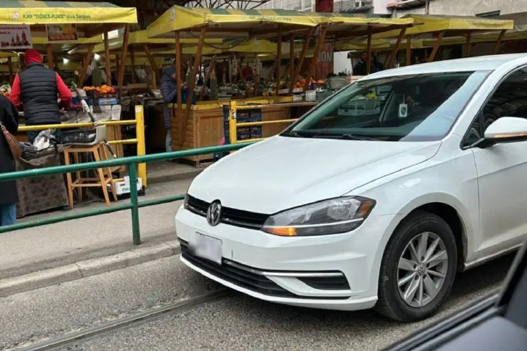 Samo bahato: Parkirao na tramvajske šine kako bi otišao na pijacu