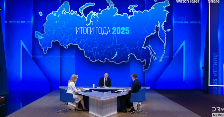 Putinova godišnja konferencija, iza njega ogromna mapa dijelova Ukrajine: EU su razbojnici, Ukrajina ne želi mir