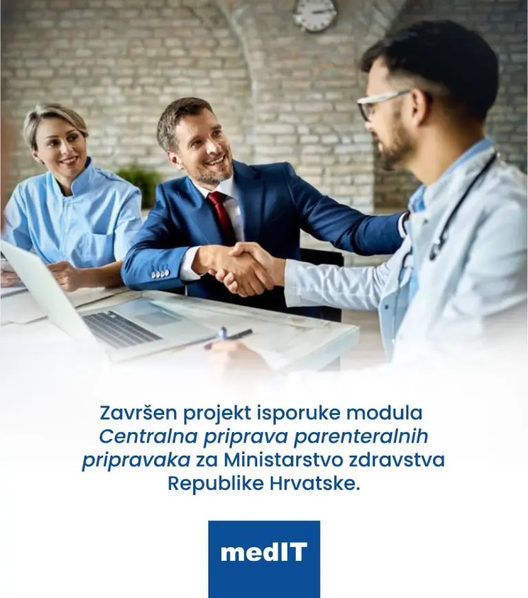 Sarajevska kompanija medIT digitalizovala nacionalni sistem pripreme terapija u bolnicama Republike Hrvatske