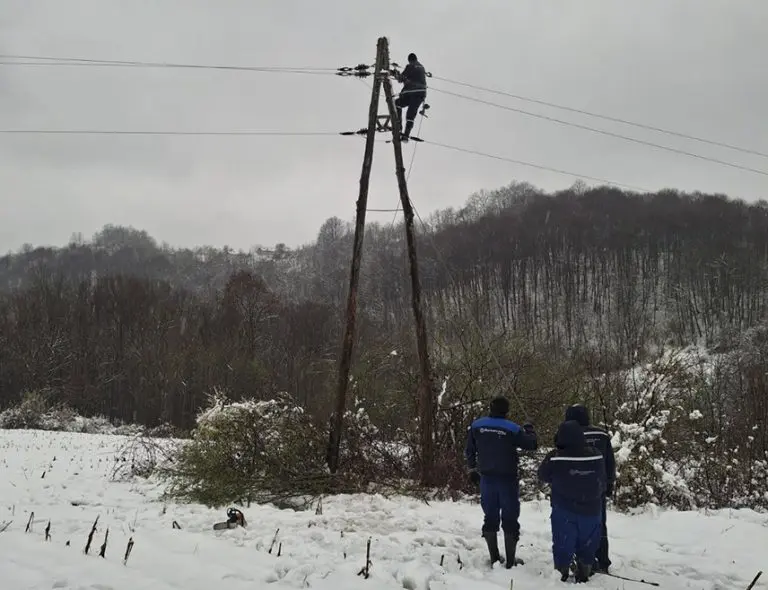 Elektrokrajina: Kvarovi na dalekovodima zbog snijega, ekipe na terenu