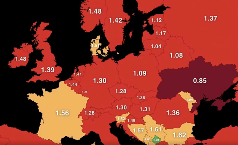 EVROPA NESTAJE? Mapa koja je zapalila mreže nije varka – podaci Eurostata su još alarmantniji