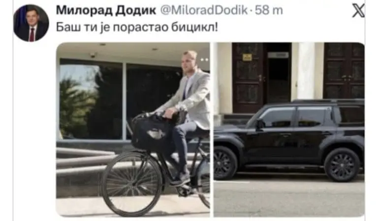 Dodik Stanivukoviću: Baš ti je porastao bicikl! Stanivuković Dodiku: Ako vam ne odumu telefon, nemojte ni izlaziti na izbore