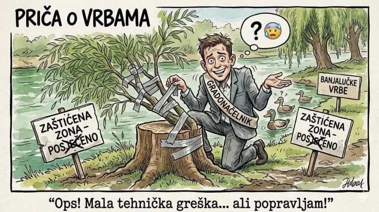 Stanivuković obećao: Popraviću štetu, posadiću još starije vrbe, kad je mogao Žeks da prenese prastaru maslinu, mogu i ja mnogo mlađe vrbe!