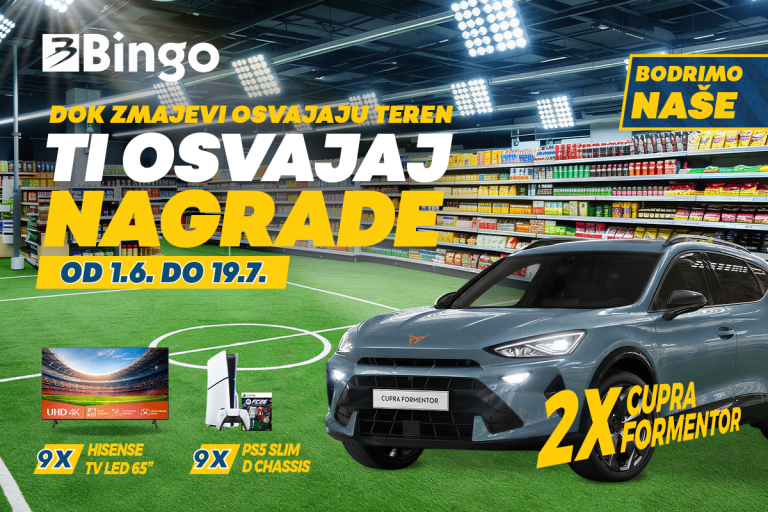 Bingo pokrenuo veliku nagradnu igru “Bodrimo naše”: Glavni dobitak Cupra Formentor